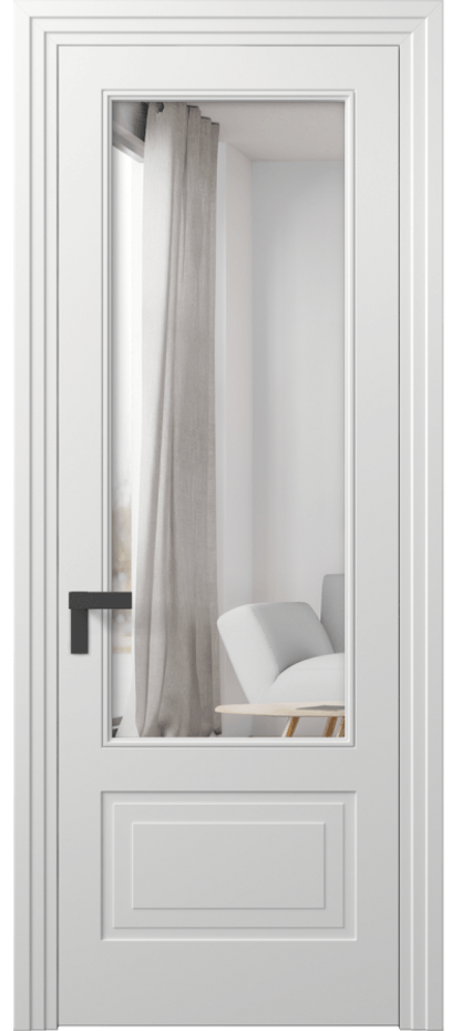 Межкомнатная дверь Rocca 8342 Матовый белоснежный Двустороннее зеркало, триплекс Цена 93390 ₽ | Volhovec