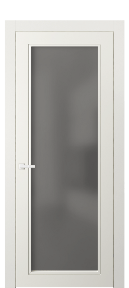 Межкомнатная дверь Neo Classic 8000 Матовый жемчужный Сатинированное серое стекло, триплекс Цена 65730 ₽ | Volhovec