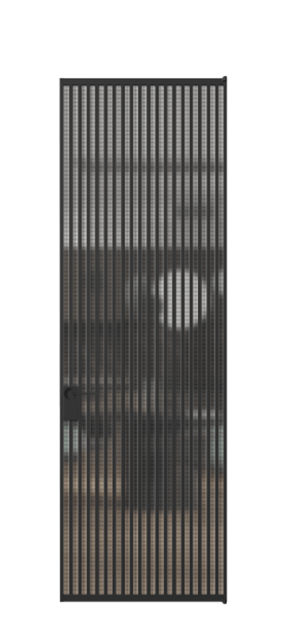 Алюминиевая дверь АЛПЛ040.06 Алюминий Черный Mesh silver Цена 208420  | Volhovec