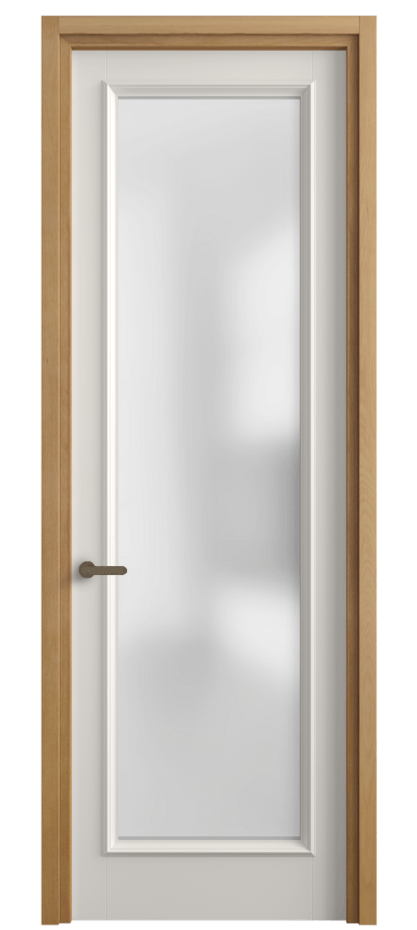 Межкомнатная дверь Charm 6702 Бук пудровый белый Сатинированное стекло Цена 110440 ₽ | Volhovec