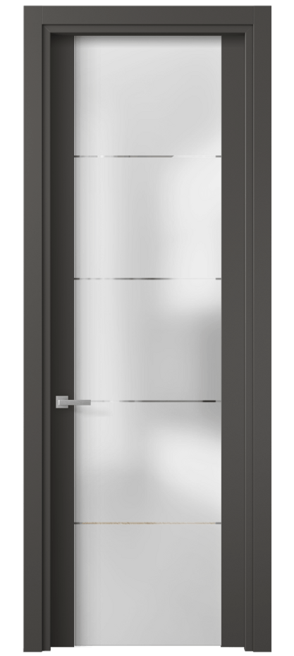 Дверь межкомнатная Планум 4114 ПЭТ графитовый Сатинированное стекло с гравировкой «КВАДРО», триплекс Гладкий наличник ПЭГФ Цена 41580 ₽ Наличники уже входят в базовый комплект. Фабрика дверей Волховец 8 (800) 551 43 19 Межкомнатная дверь Планум 4114 ПЭТ графитовый Сатинированное стекло с гравировкой «КВАДРО», триплекс Цена 41580 ₽ | Volhovec