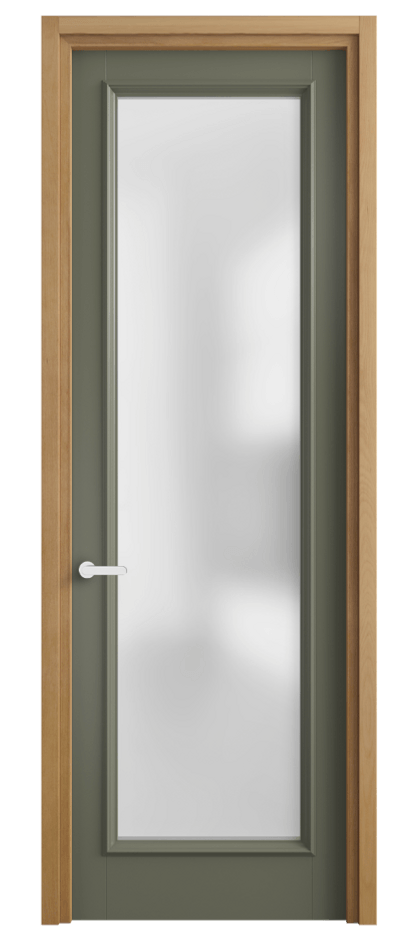 Межкомнатная дверь Charm 6702 Бук оливковый тёмный Сатинированное стекло Цена 110440 ₽ | Volhovec