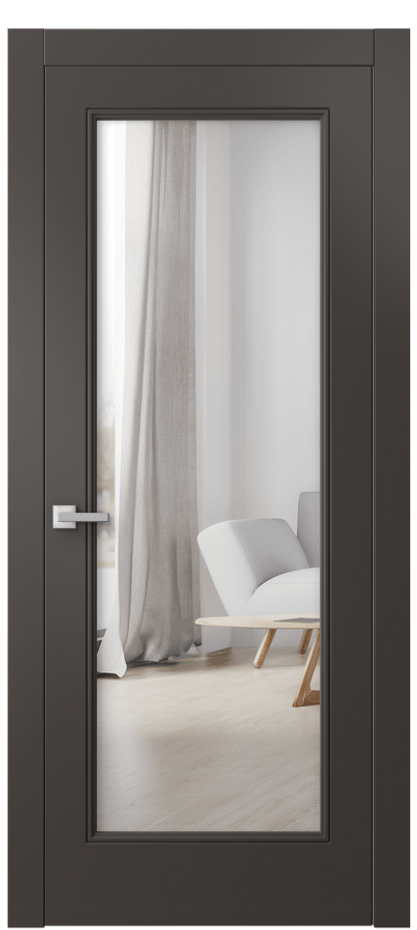 Межкомнатная дверь Linea 8300 Матовый антрацит Двустороннее зеркало, триплекс Цена 84370 ₽ | Volhovec