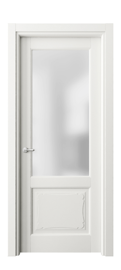 Межкомнатная дверь Тоскана Элегантэ 6322 Матовый серый Сатинированное стекло Цена 104610 ₽ | Volhovec