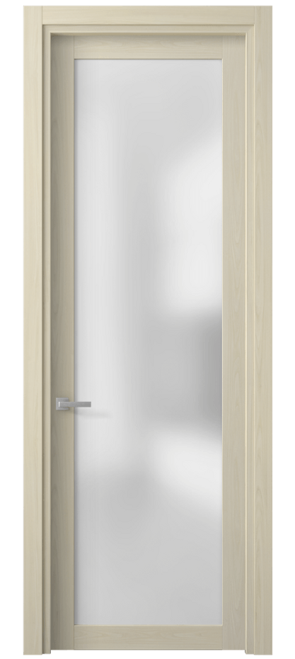 Межкомнатная дверь Планум 2102 Молочный ясень Сатинированное стекло Цена 39270 ₽ | Volhovec