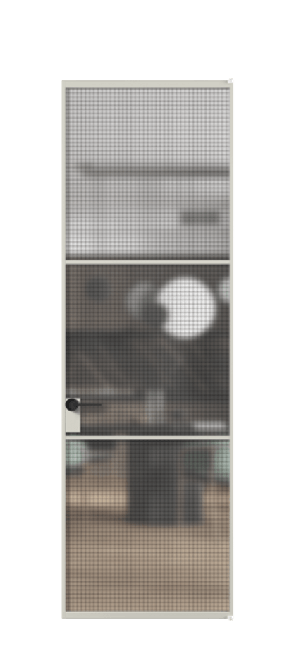 Алюминиевая дверь АЛПЛ040.03 Алюминий тёплый серый Декоративное стекло с сеткой "Mesh silver", триплекс. Без короба АТСР Цена 143410 Стоимость комплекта двери включает:
1. Полотно (600/650/700/750/800/850/900/950*2000-2400 мм).
2. Короб
3. Комплект фурнитуры (2 торцевые петли и магнитный замок с ответной планкой). Фабрика дверей Волховец 8 (800) 551 43 19 Алюминиевая дверь АЛПЛ040.03 Алюминий тёплый серый Декоративное стекло с сеткой "Mesh silver", триплекс Цена 143410 | Volhovec