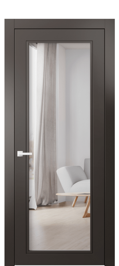 Межкомнатная дверь Neo Classic 8000 Матовый антрацит Двустороннее зеркало, триплекс Цена 84370 ₽ | Volhovec