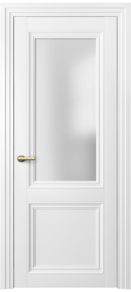 Межкомнатная дверь Центро 2524 Матовый белоснежный Сатинированное стекло Цена 84590 ₽ | Volhovec