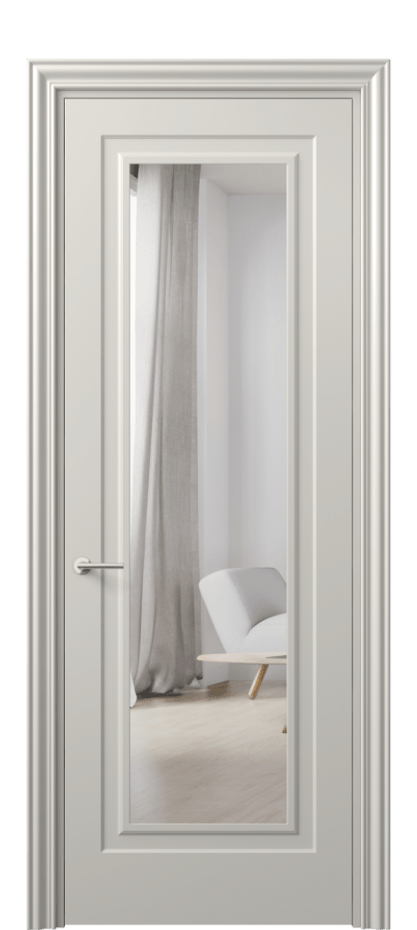 Дверь межкомнатная Mascot 8403 Матовый облачно-серый Двустороннее зеркало, триплекс Фигурный наличник МОС Цена 85470 ₽ Наличники уже входят в базовый комплект. Фабрика дверей Волховец 8 (800) 551 43 19 Межкомнатная дверь Mascot 8403 Матовый облачно-серый Двустороннее зеркало, триплекс Цена 85470 ₽ | Volhovec