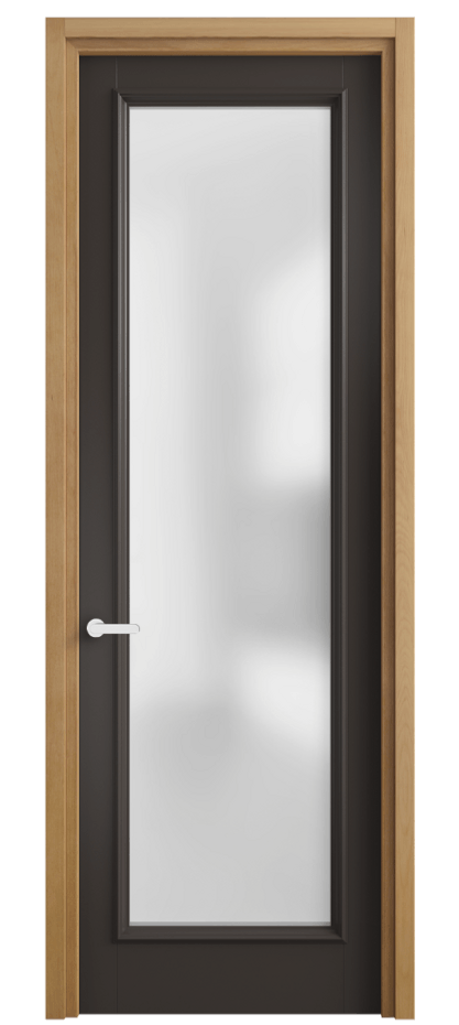 Межкомнатная дверь Charm 6702 Бук антрацит Сатинированное стекло Цена 110440 ₽ | Volhovec