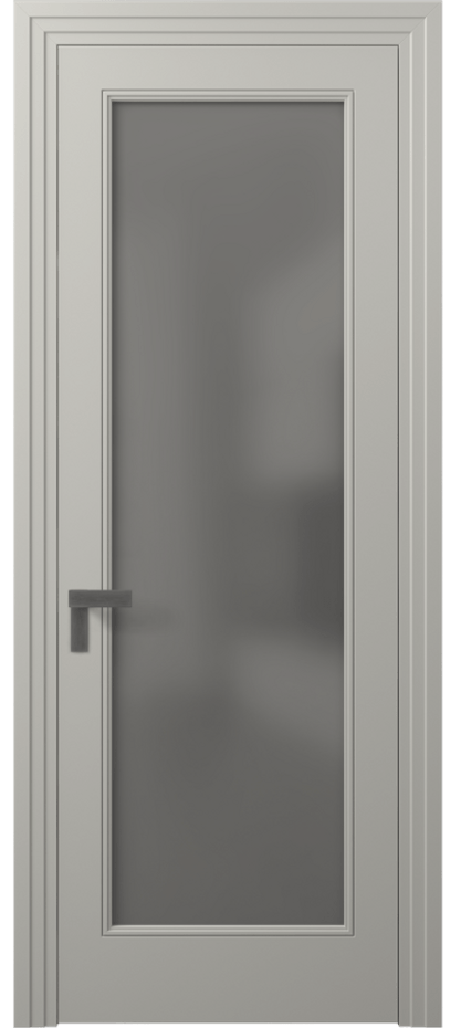 Межкомнатная дверь Rocca 8300 Матовый тёплый серый Сатинированное серое стекло, триплекс Цена 91190 ₽ | Volhovec