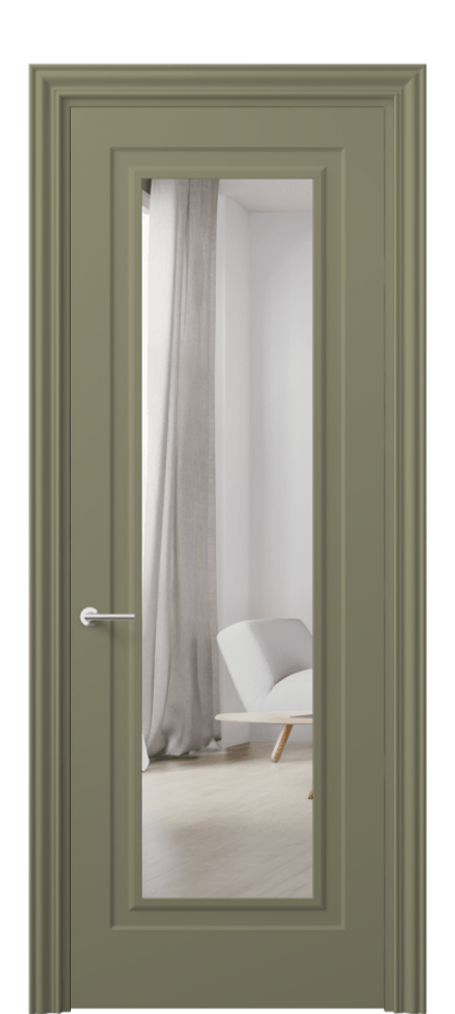 Межкомнатная дверь Маскот 8403 Матовый белоснежный Двустороннее зеркало, триплекс Цена 115170 ₽ | Volhovec