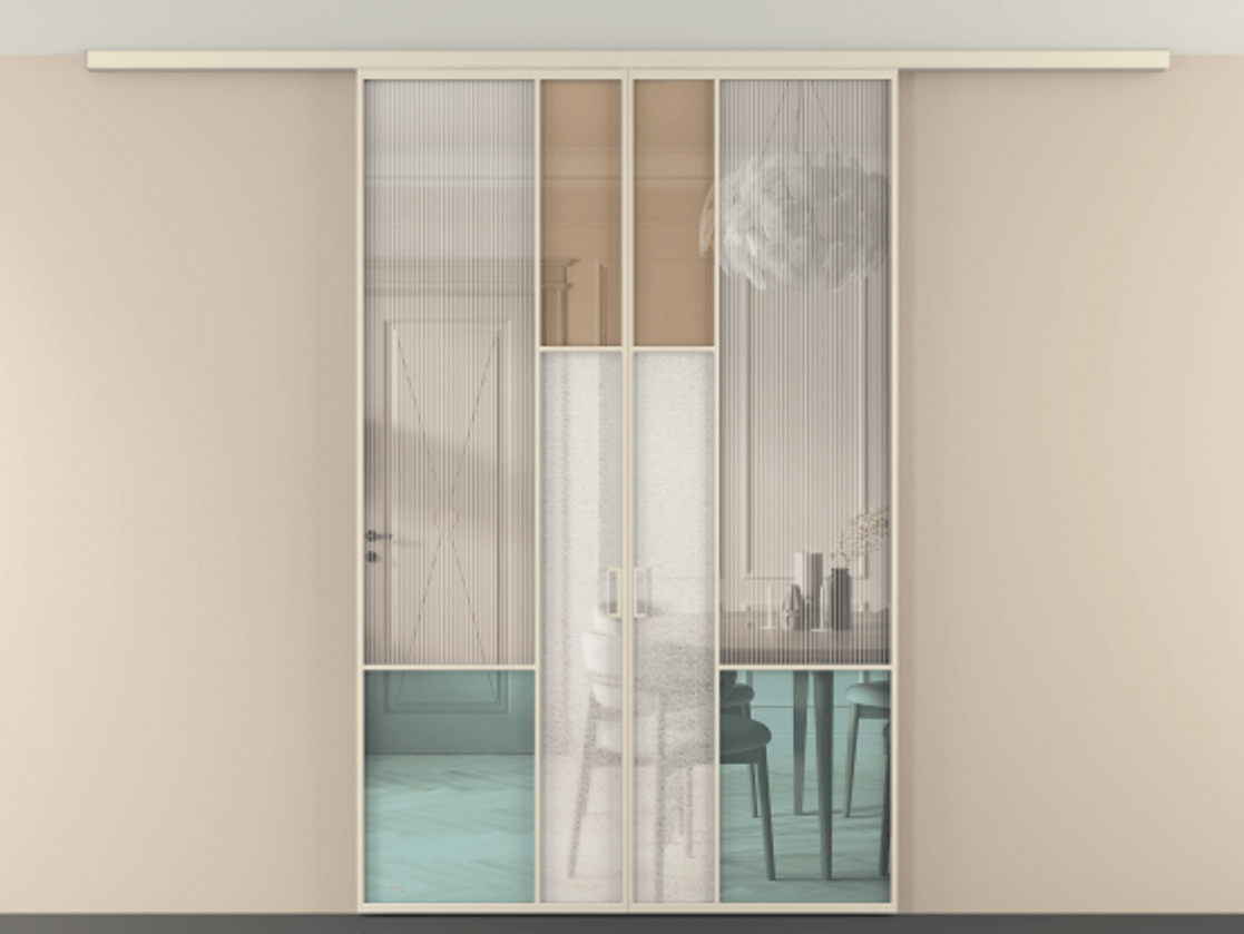 Перегородка Mosaic вдоль стены на потолок 2 створки АЛПР 041.13 Алюминий бежево-серый Комбинация стекол Группы 1 и Группы 3. Цена 302480 ₽ . Фабрика дверей Волховец 8 (800) 551 43 19 Перегородка Mosaic вдоль стены на потолок 2 створки АЛПР 041.13 Алюминий бежево-серый Комбинация стекол Группы 1 и Группы 3 Цена 302480 ₽ | Volhovec