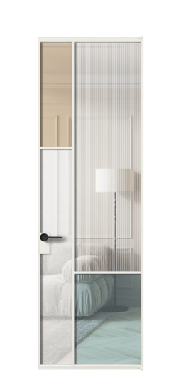 Межкомнатная дверь АЛПЛ041.13 АССР 4 стекла. Цвет Алюминий светло-серый. Материал Алюминий в эмали. Коллекция Mosaic. Фото. Дверь межкомнатная АЛПЛ041.13 АССР 4 стекла. Цвет Алюминий светло-серый. Материал Алюминий в эмали. Коллекция Mosaic. Картинка.