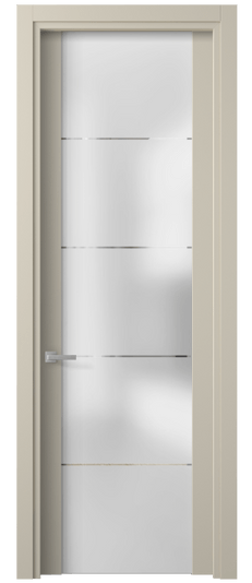 Дверь межкомнатная 4114 МБСР ГРА. Цвет Матовый бежево-серый. Материал Гладкая эмаль. Коллекция Планум. Картинка.