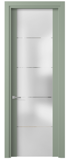 Дверь межкомнатная 4114 ПЭСО ГРА. Цвет ПЭТ светло-оливковый. Материал ПЭТ. Коллекция Планум. Картинка.
