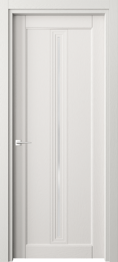 Дверь межкомнатная 6123 ДПБЛ САТ. Цвет Дуб пудровый белый. Материал Массив дуба эмаль. Коллекция Ego. Картинка.