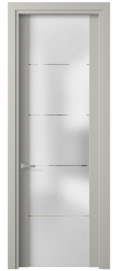 Дверь межкомнатная 4114 МТСР ГРА. Цвет Матовый тёплый серый. Материал Гладкая эмаль. Коллекция Планум. Картинка.