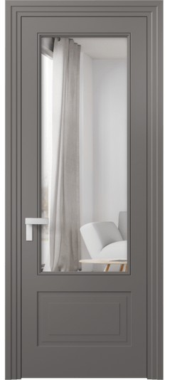 Межкомнатная дверь 8342 МКЛС Двустороннее зеркало. Цвет Матовый классический серый. Материал Гладкая эмаль. Коллекция Rocca. Фото. Дверь межкомнатная 8342 МКЛС Двустороннее зеркало. Цвет Матовый классический серый. Материал Гладкая эмаль. Коллекция Rocca. Картинка.