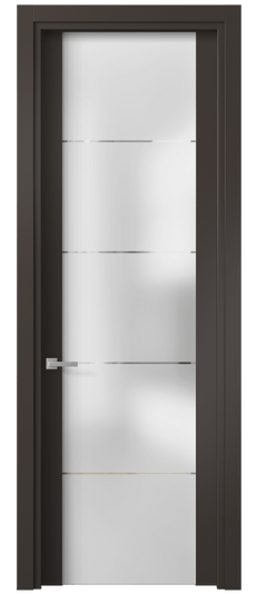 Дверь межкомнатная 4114 МАН ГРА. Цвет Матовый антрацит. Материал Гладкая эмаль. Коллекция Планум. Картинка.