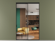 Перегородка Formato внутри проёма 2 створки